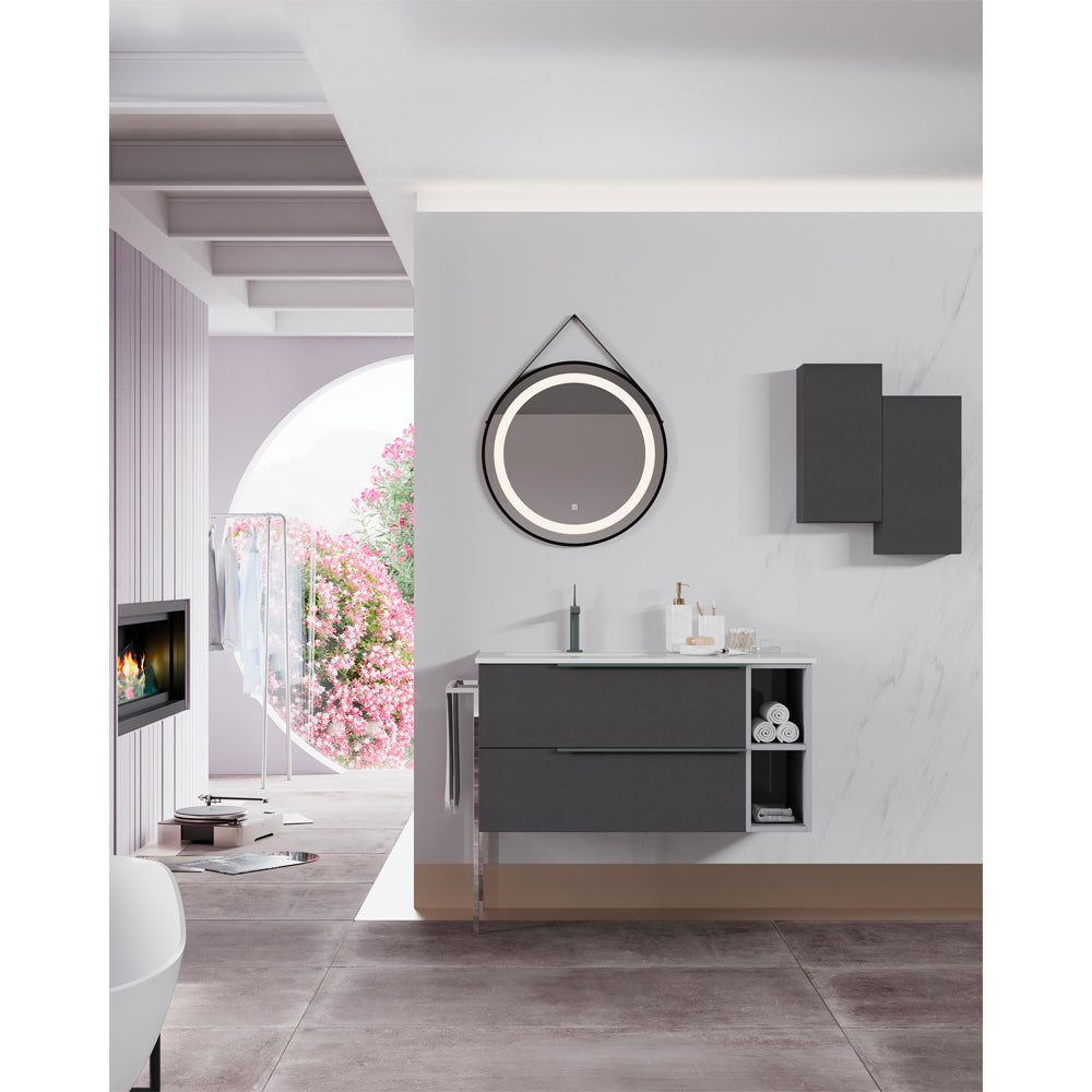 Pensile d'arredo bagno reversibile lino 25x50 cm — Savini Due