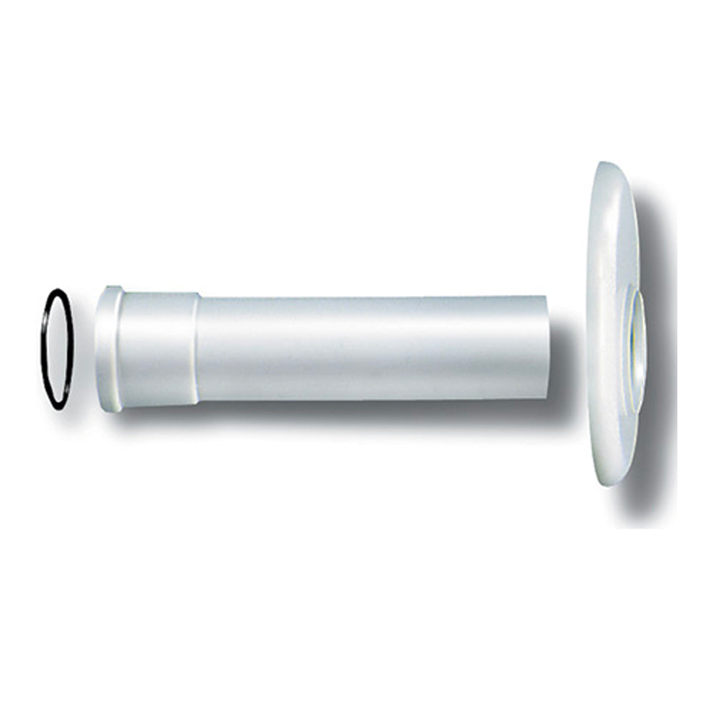Canotto di scarico completo di rosone e o-ring 143 cromo - L.22 cm — Pucci