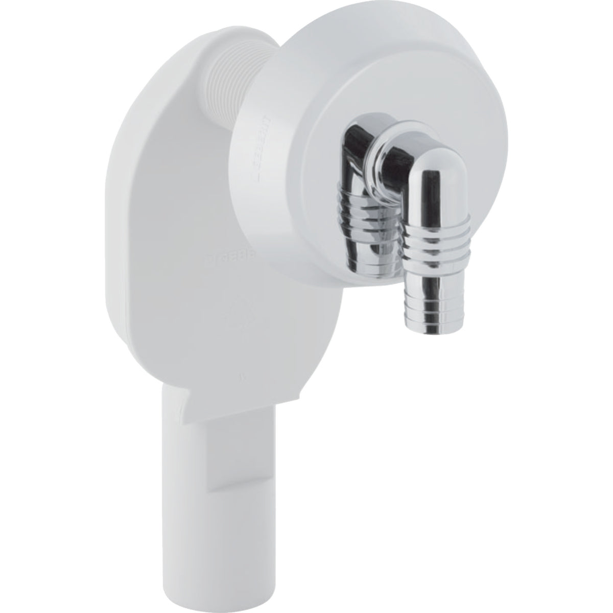 Sifone da incasso bianco per lavatrice e lavastoviglie Ø40 x Ø19/23 mm — Geberit