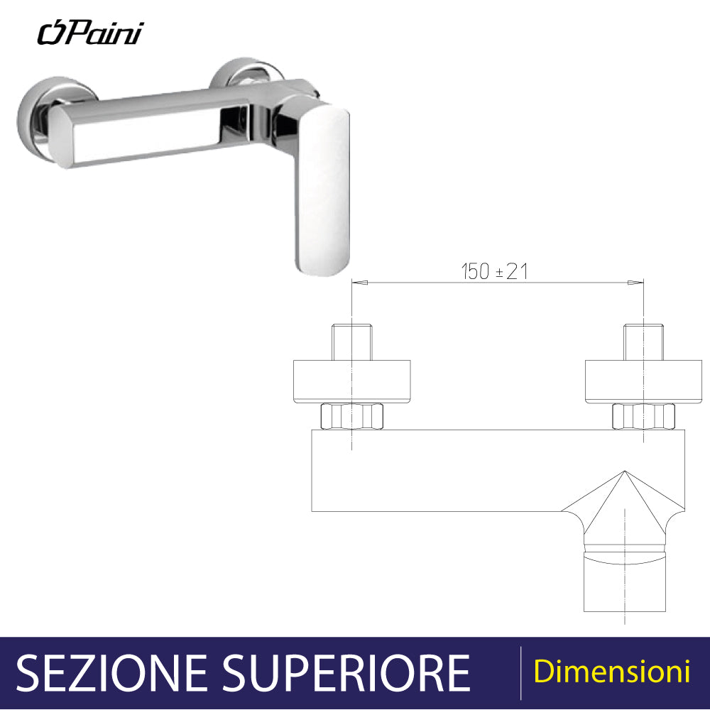 Miscelatore doccia esterno Stile cromo — Paini