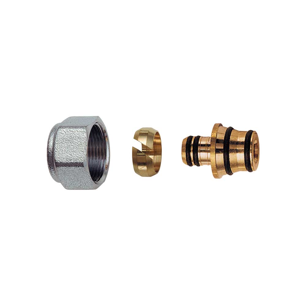 Adattatore per tubo multistrato con calotta filetto 24x19 FAR Ø14x2 mm - HD casa
