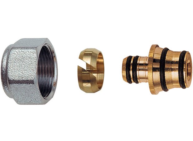Adattatore per tubo multistrato con calotta filetto 24x19 FAR Ø20x2,25 mm - HD casa