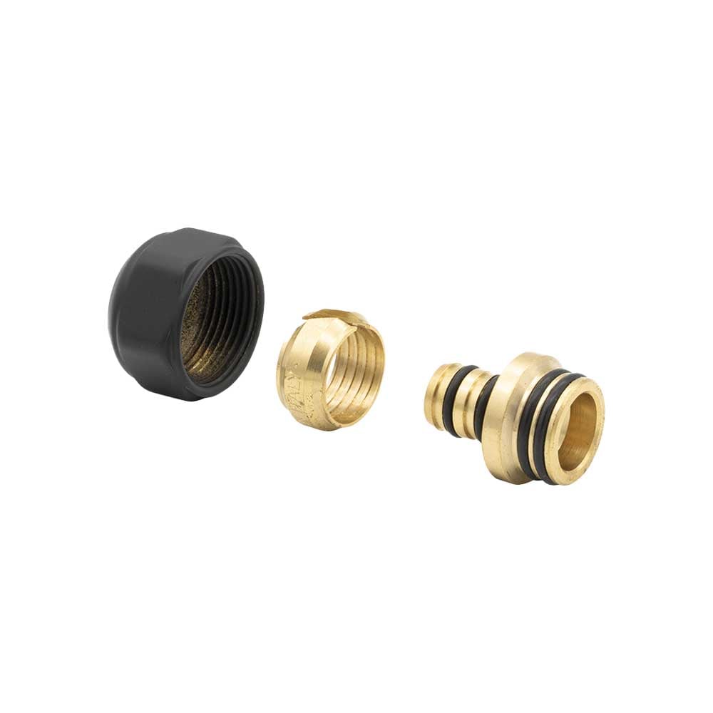 Adattatore per tubo multistrato con calotta nero opaco 20x2 - 24x1,5 — ICMA - HD casa