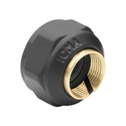 Adattatore per tubo rame con calotta nero opaco Ø12 - 24x1,5 — ICMA - HD casa