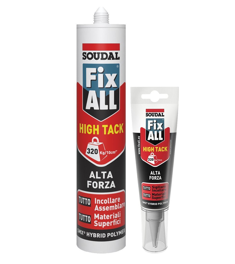 Adesivo sigillante fix all high tack Soudal 125 ml - bianco - HD casa