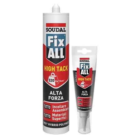 Adesivo sigillante fix all high tack Soudal 125 ml - bianco - HD casa