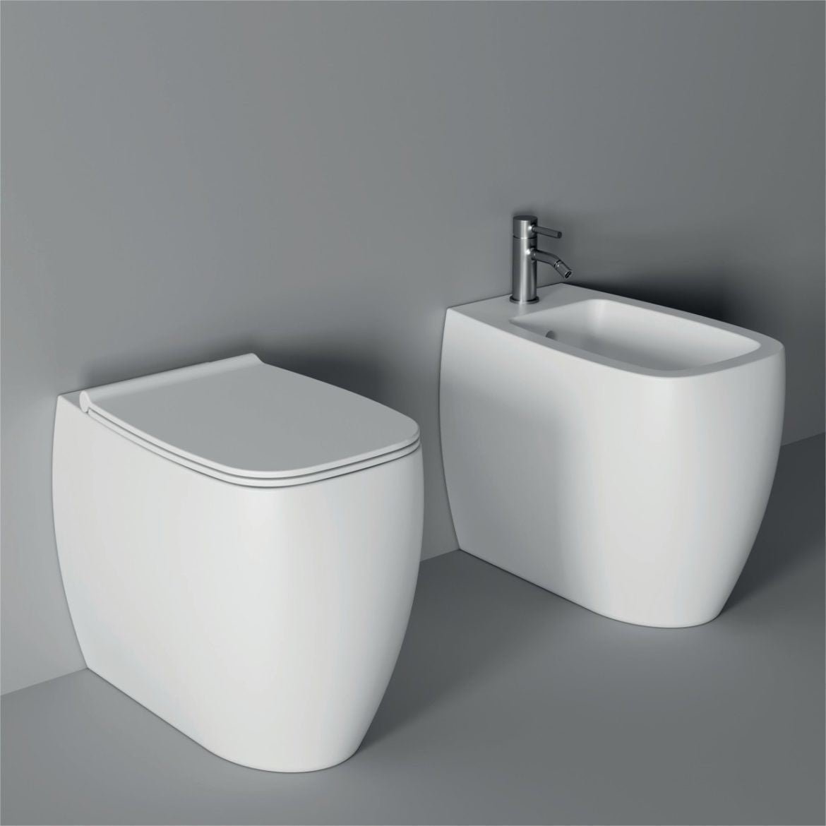 Alice Ceramica sanitari filomuro serie Nur senza brida con sedile softclose - HD casa