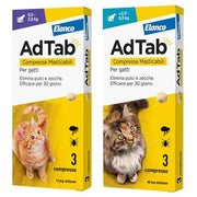 Antiparassitario a compresse masticabili Adtab per gatti 0,5-2Kg - 3 compresse - HD casa