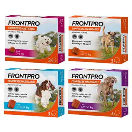 Antiparassitario a compresse masticabili Frontline per cani 25-50Kg - 3 compresse - HD casa