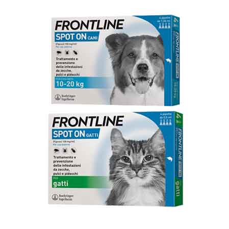 Antiparassitario spot on Frontline per cani 2-10Kg - 3 pipette - HD casa