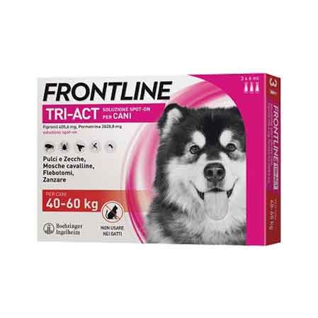 Antiparassitario Tri-act Frontline per cani 5-10 kg - 3 pipette - HD casa