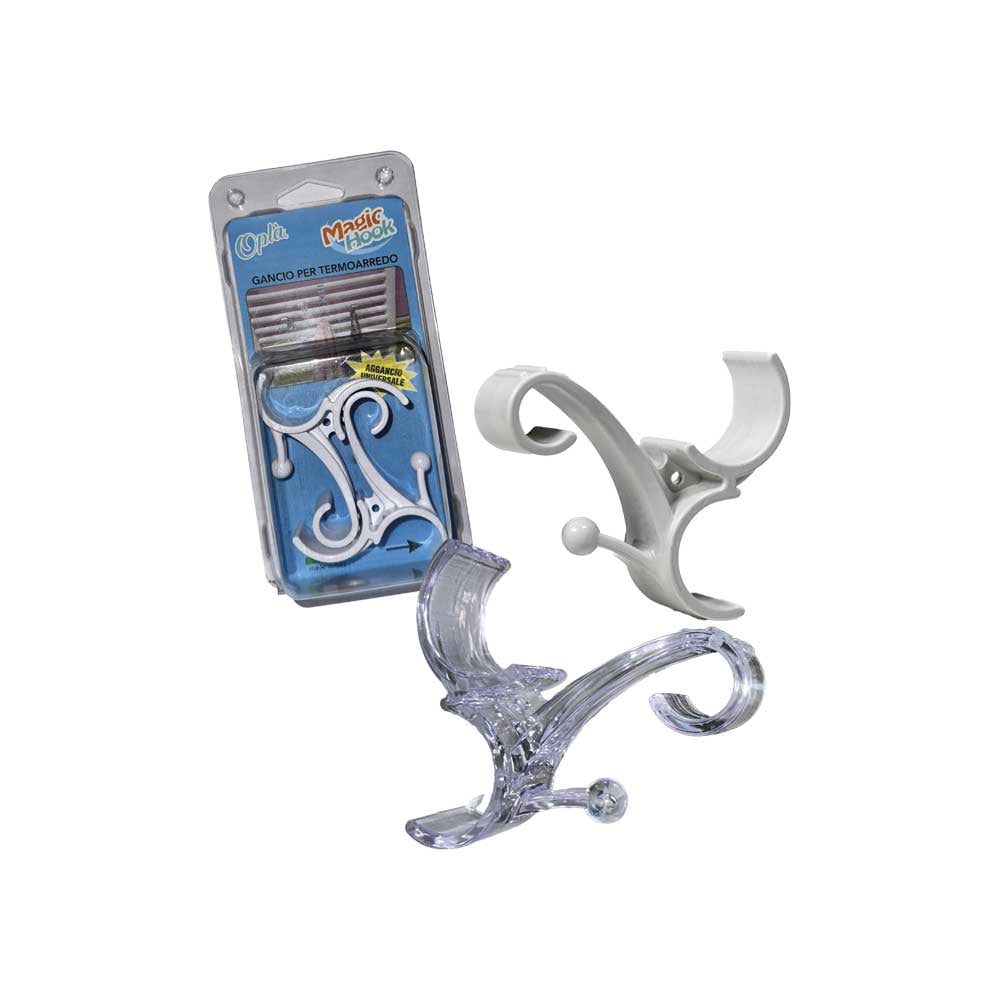 Appendi abiti per termoarredo universale magic HOOK" coppia - trasparente - HD casa