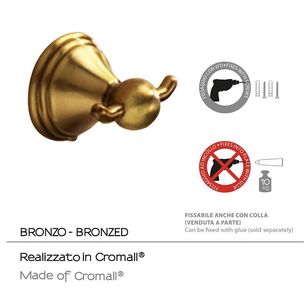 Appendiabiti doppio linea Romance color bronzo - HD casa