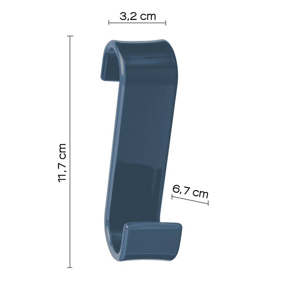 Appendiabiti per termoarredo GEDY linea Merlino in termoplastica colore Blu petrolio - HD casa