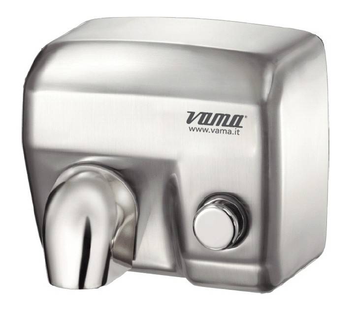 Asciugamani antivandalo in acciaio satinato e pulsante mod. ARIEL SP - HD casa