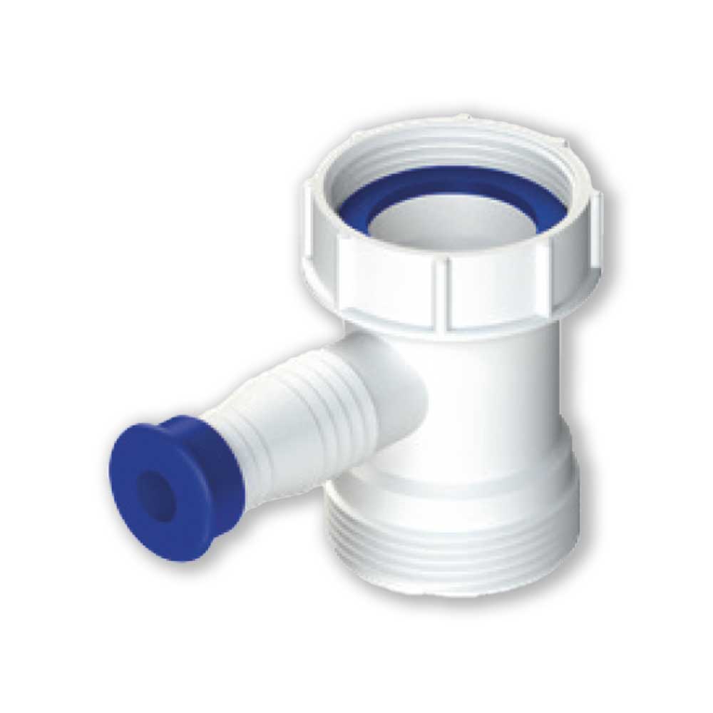 Attacco lavastoviglie con guarnizione sagomata e ghiera 1"1/2 lb plast uscita Ø40 mm — L.B. Plast - HD casa