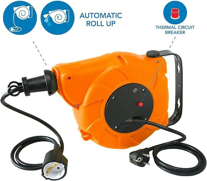 Avvolgicavo elettrico automatico Cardinale a molla 15 mt (13+2) - HD casa