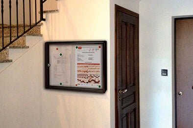 Bacheca porta avvisi in alluminio Cardinale cm 55x37x5 (per 2 fogli A4 o 1 foglio A3) - HD casa