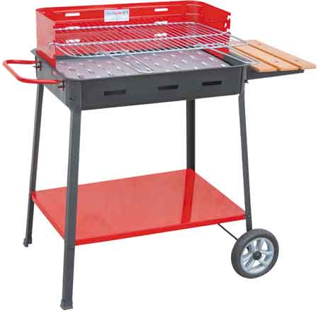 Barbecue a carbonella Supermax con appoggio 60x40x85h cm - HD casa