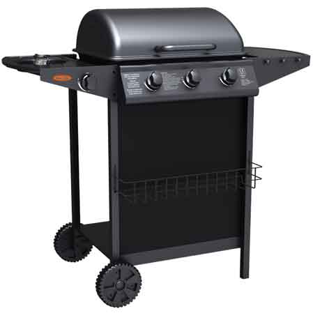 Barbecue a gas tre fuochi con fornellone Cardinale 104x55,4x97,7h cm - HD casa