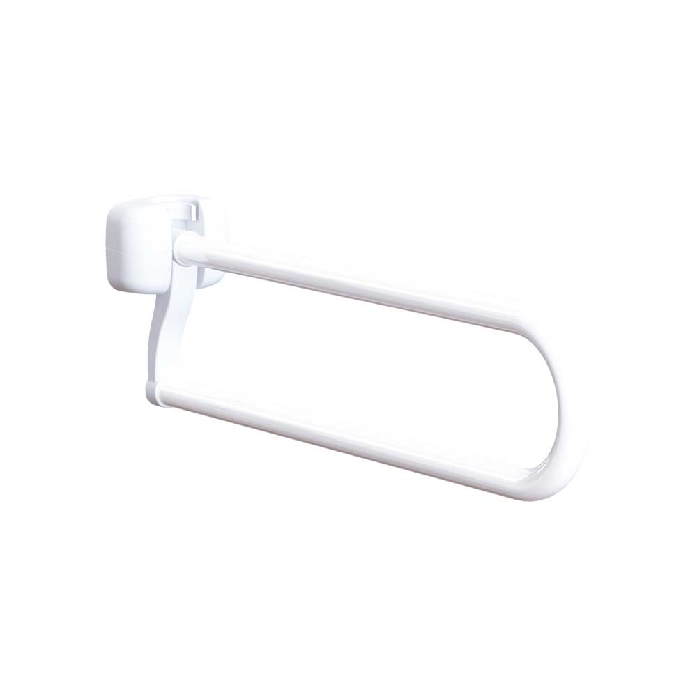 Barra di sostegno ribaltabile in acciaio laccato bianco l. 60 cm — K Design - HD casa