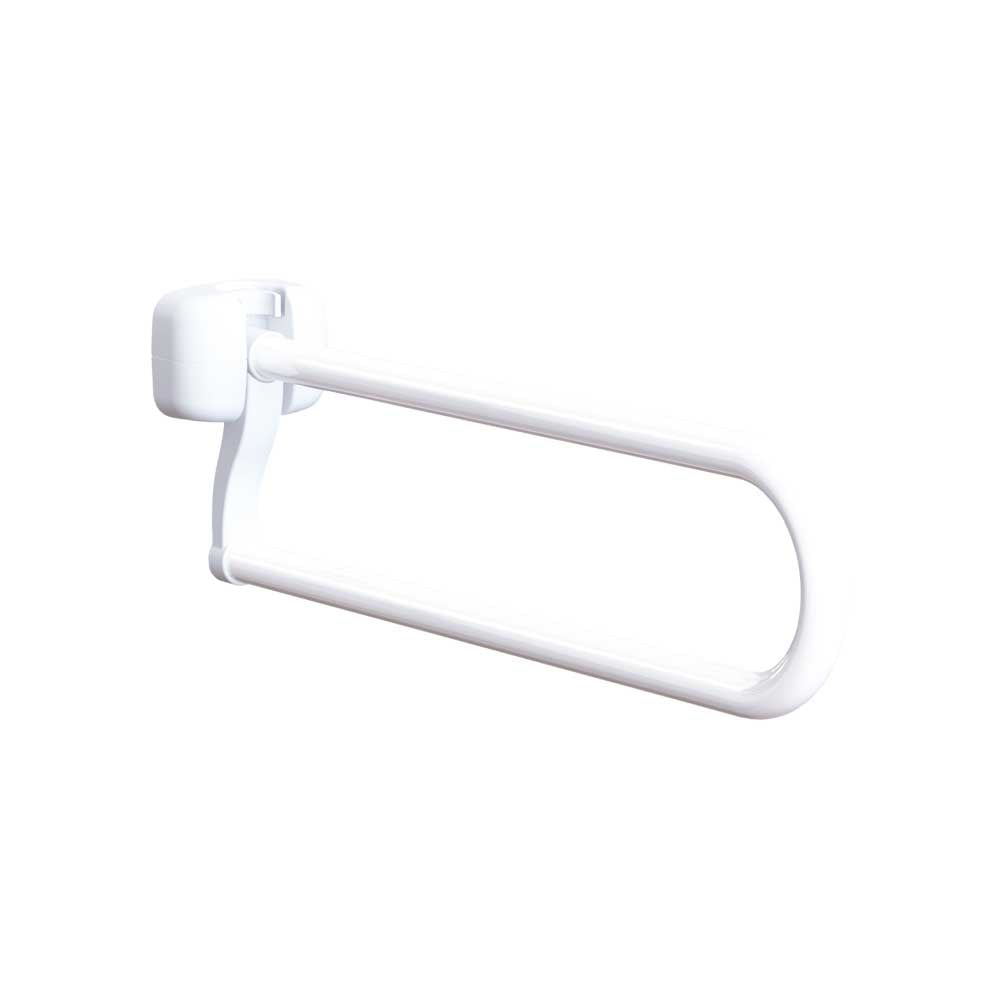 Barra di sostegno ribaltabile in acciaio laccato bianco l. 80 cm — K Design - HD casa