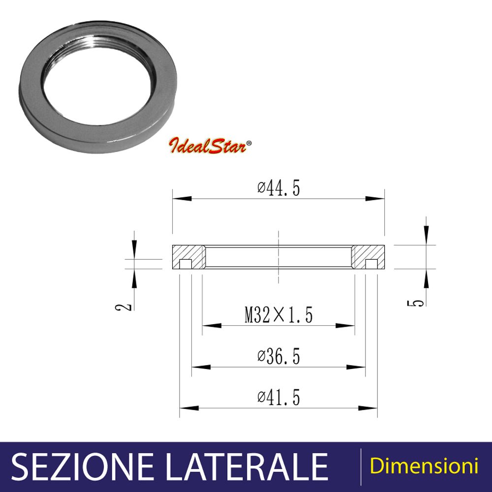 Basetta in ottone per monocomando cromata Ø 35 mm — Cardinale Professional - HD casa