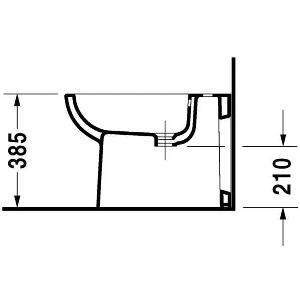 Bidet filo parete D-code monoforo 36x56 — Duravit - HD casa