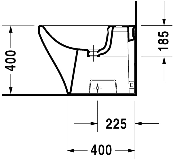 Bidet filo parete Durastyle monoforo — Duravit - HD casa