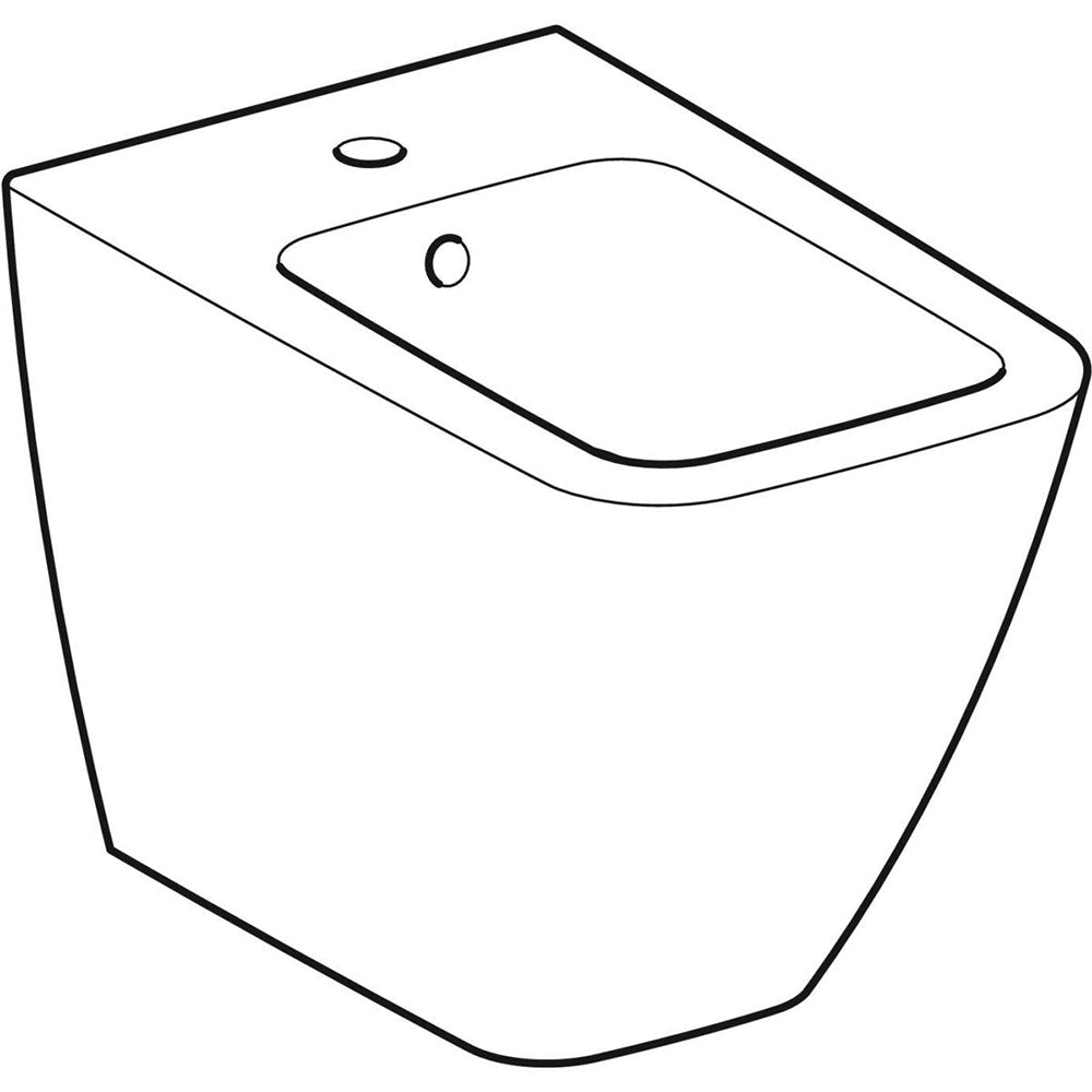 Bidet filo parete icon SQUARE" monoforo — Geberit - HD casa