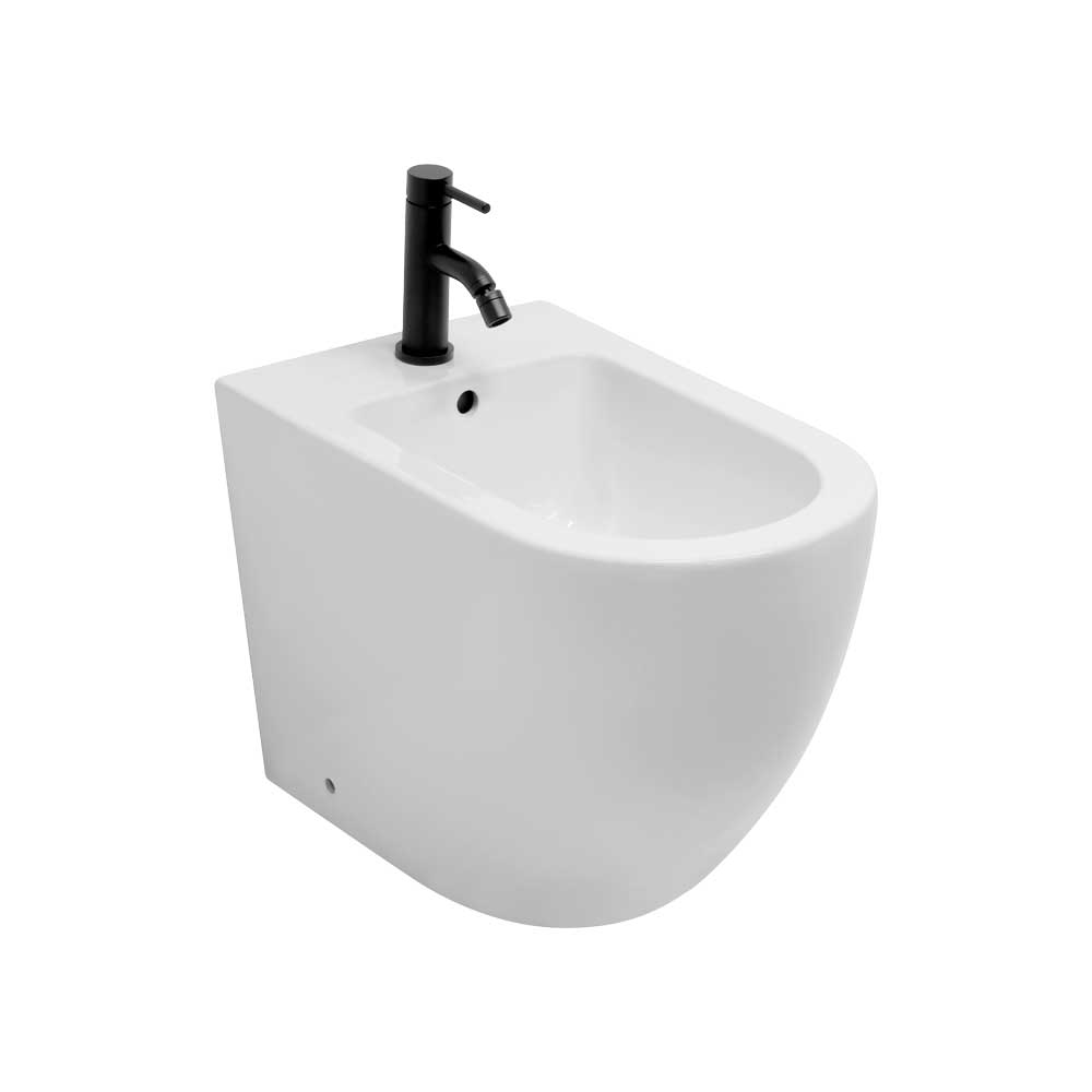 Bidet filo parete Kairos bianco lucido - monoforo — Mood Ceramic - HD casa