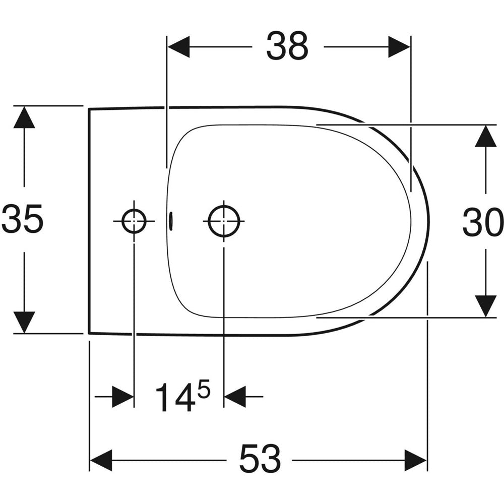 Bidet filo parete Selnova monoforo — Geberit - HD casa
