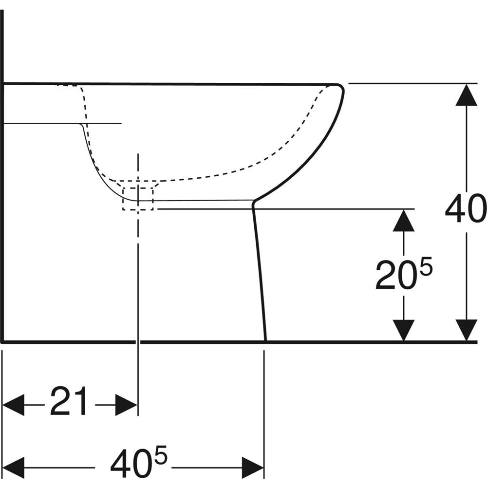 Bidet filo parete Selnova monoforo — Geberit - HD casa