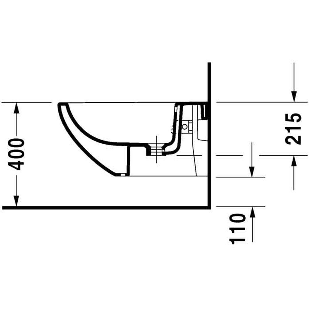 Bidet sospeso Architec monoforo — Duravit - HD casa