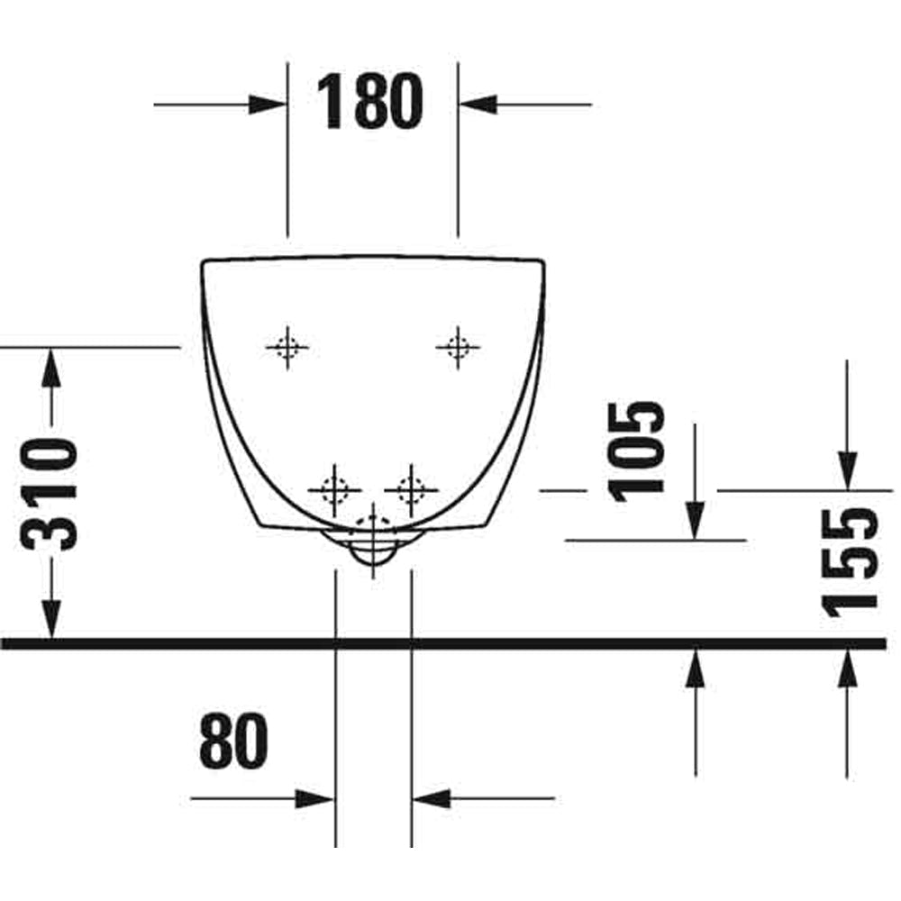 Bidet sospeso Architec monoforo — Duravit - HD casa