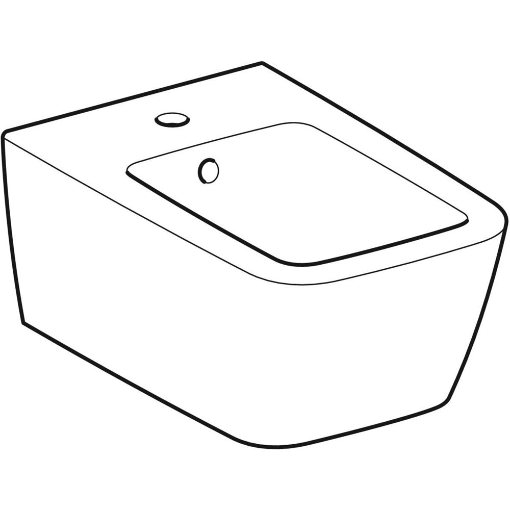 Bidet sospeso icon SQUARE" monoforo — Geberit - HD casa