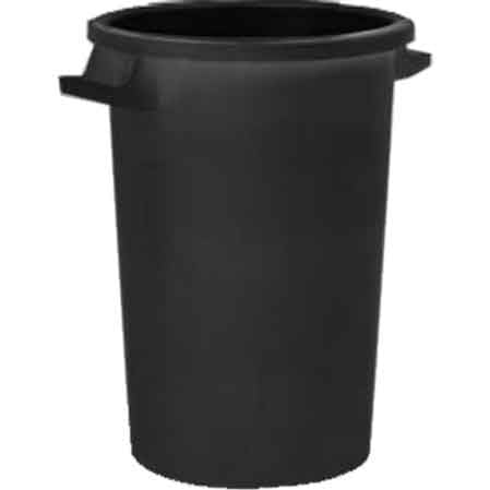 Bidone per rifiuti nero 100 lt - Ø 47x66 h - HD casa