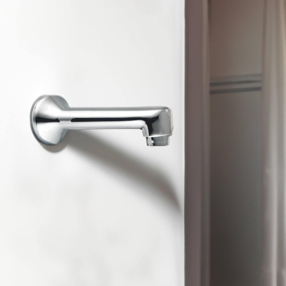 Bocca di erogazione a parete per rubinetto a pedale cromo — Porta & Bini - HD casa