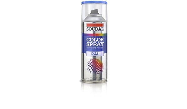 Bomboletta spray acrilico universale Soudal 600 ml nero lucido RAL 9005 - HD casa
