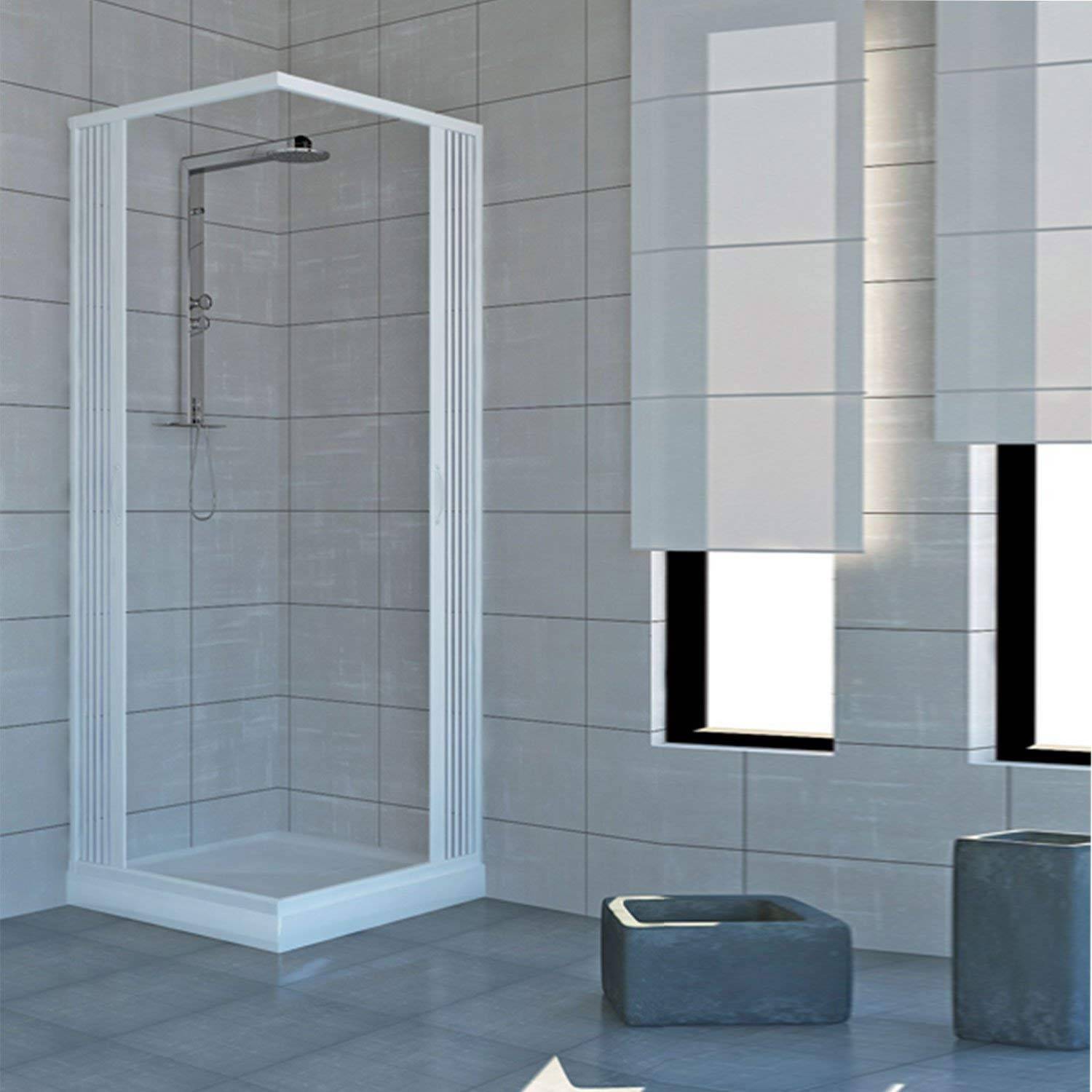 Box doccia Acquario 90x100cm a soffietto apertura angolare - HD casa