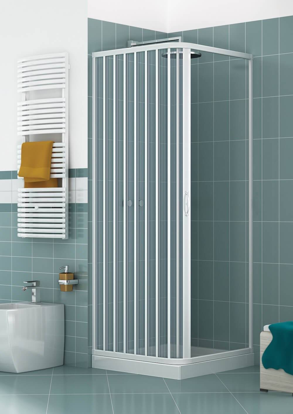 Box doccia Luna 100x100 cm pvc apertura a soffietto laterale - HD casa