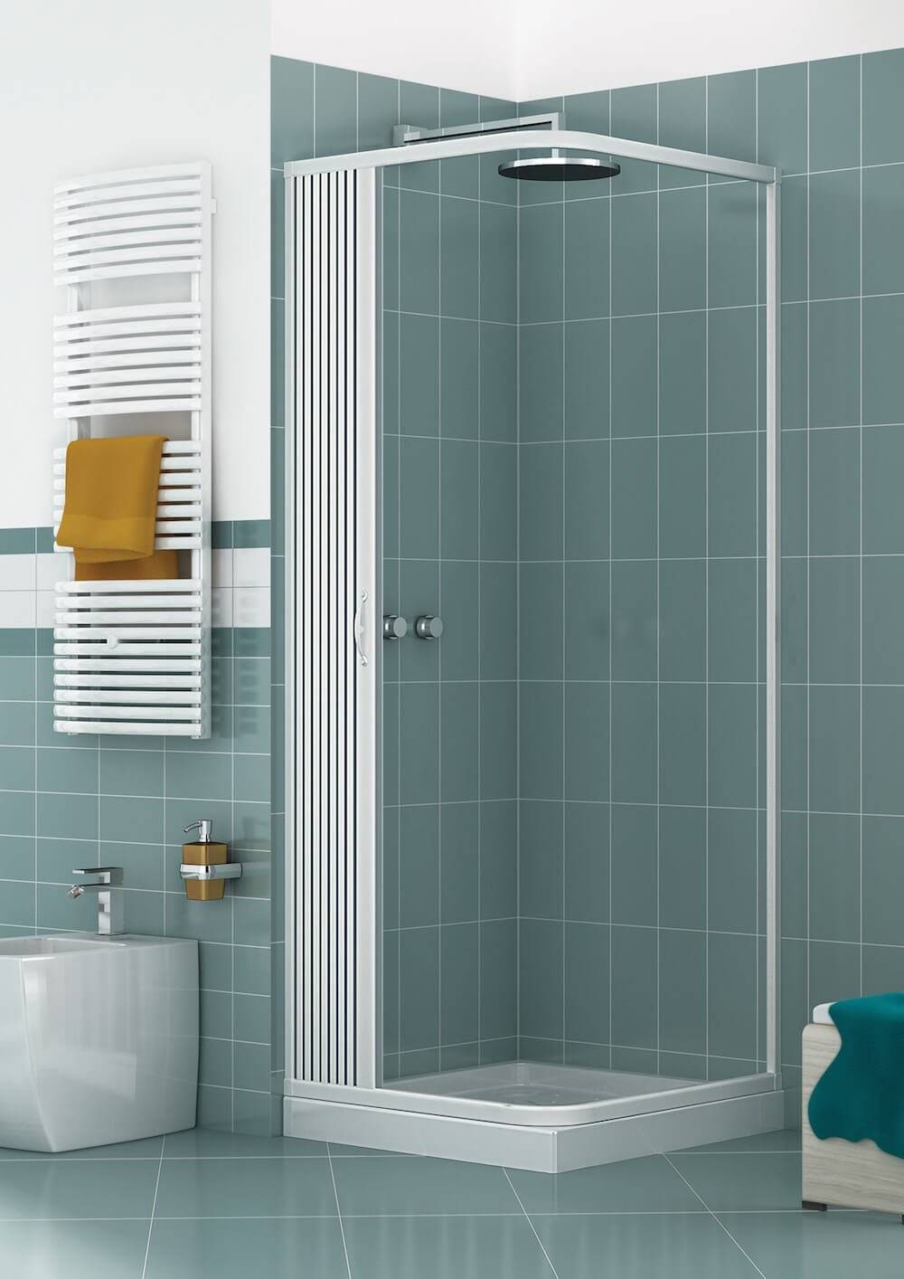 Box doccia Luna 75x75 cm pvc apertura a soffietto laterale - HD casa