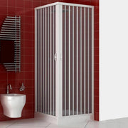 Box doccia Luna 90x90 cm pvc apertura a soffietto angolare - HD casa