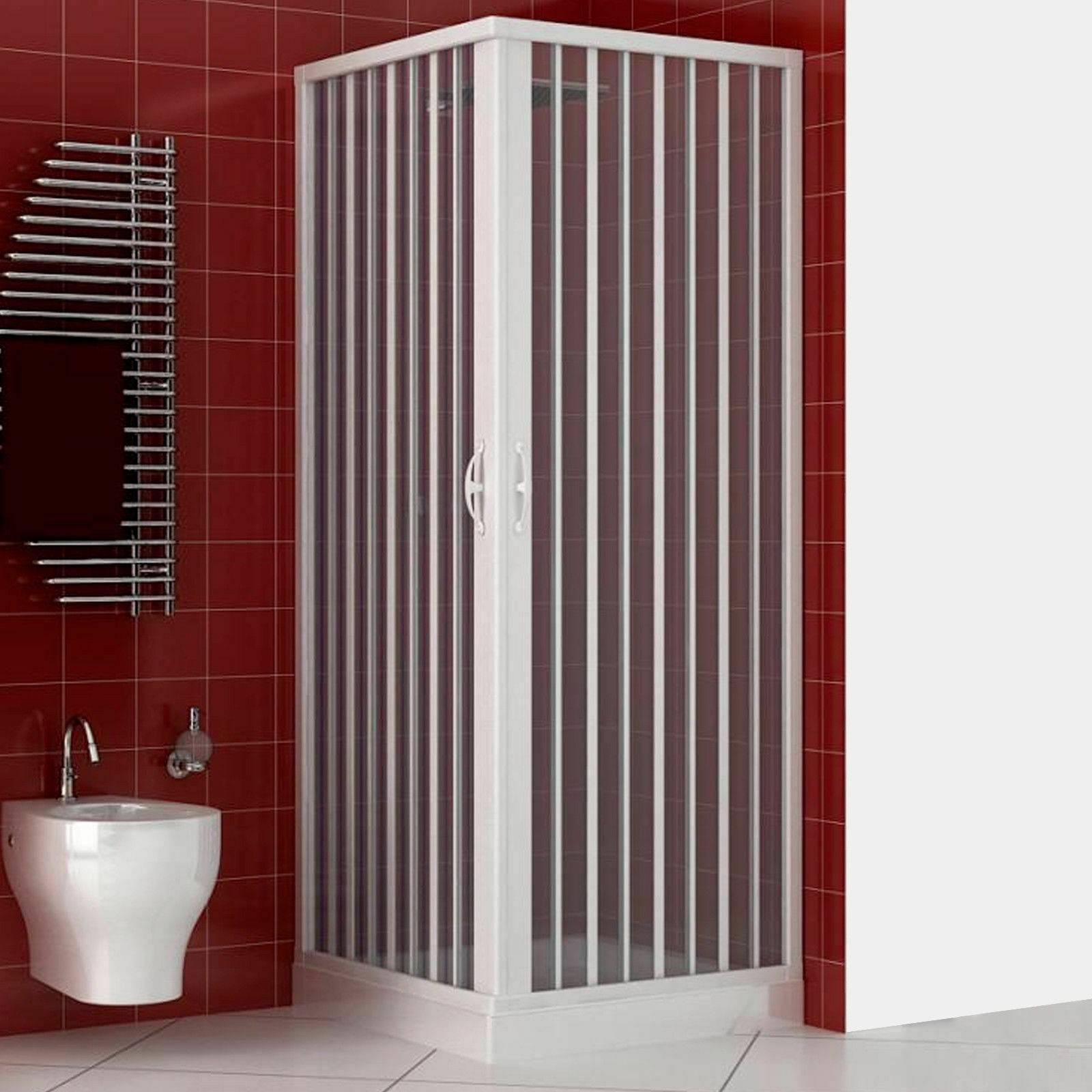 Box doccia Luna 90x90 cm pvc apertura a soffietto angolare - HD casa