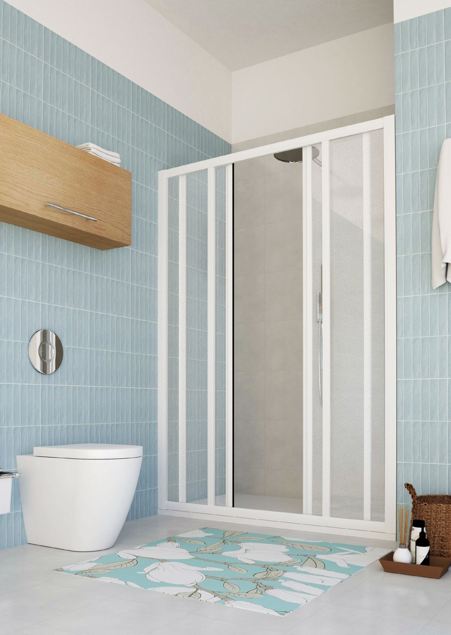 Box doccia nicchia Magnolia 150 in pvc apertura centrale - HD casa