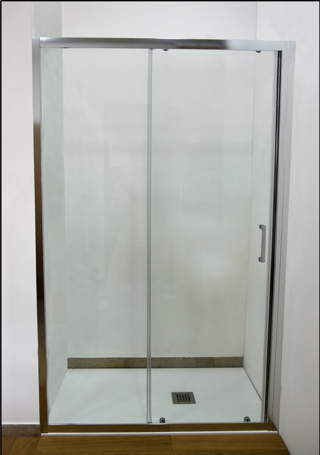 Box doccia nicchia scorrevole Style in cristallo trasparente da150cm - HD casa