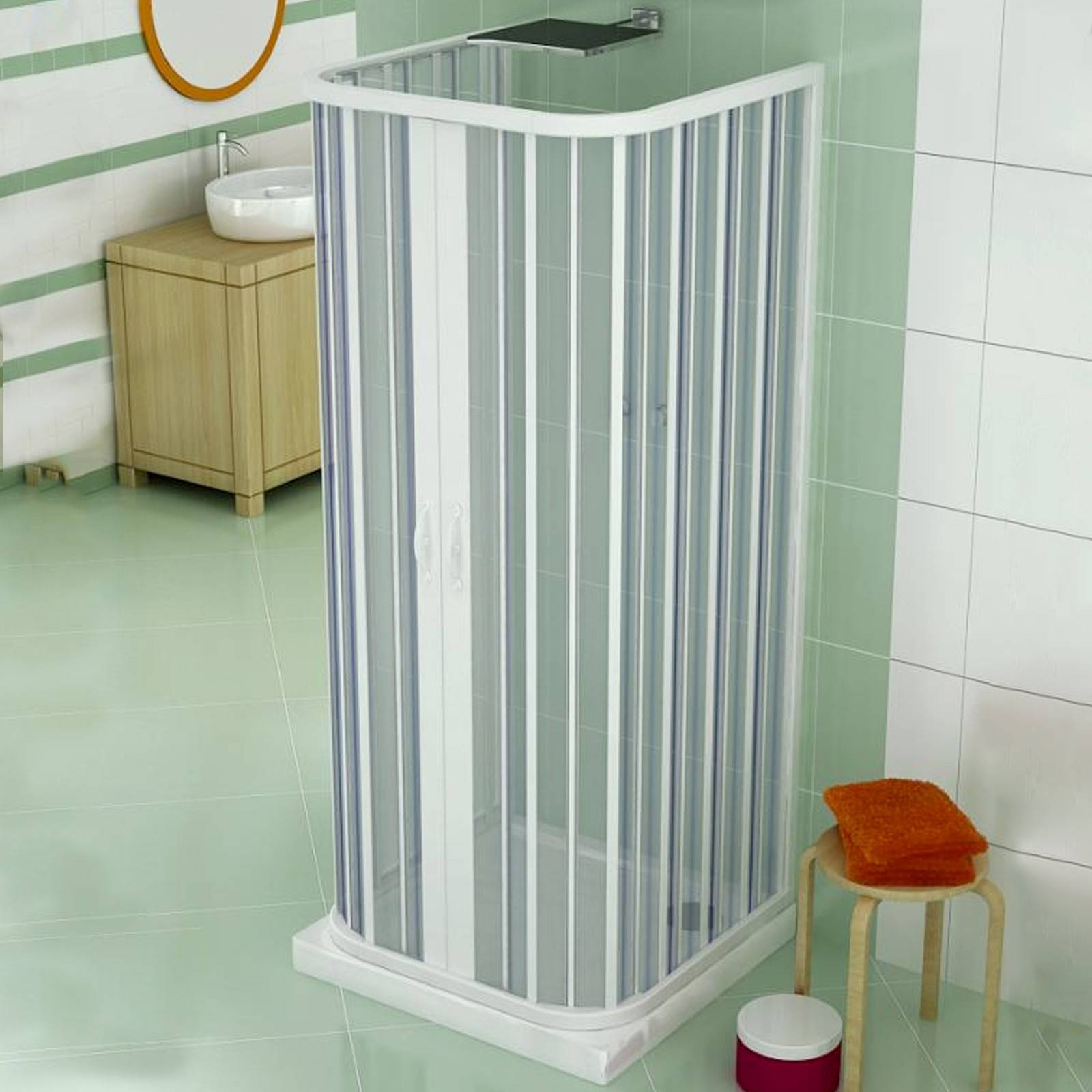 Box doccia Saturnia 3 lati 75x75x75 cm apertura centrale - HD casa