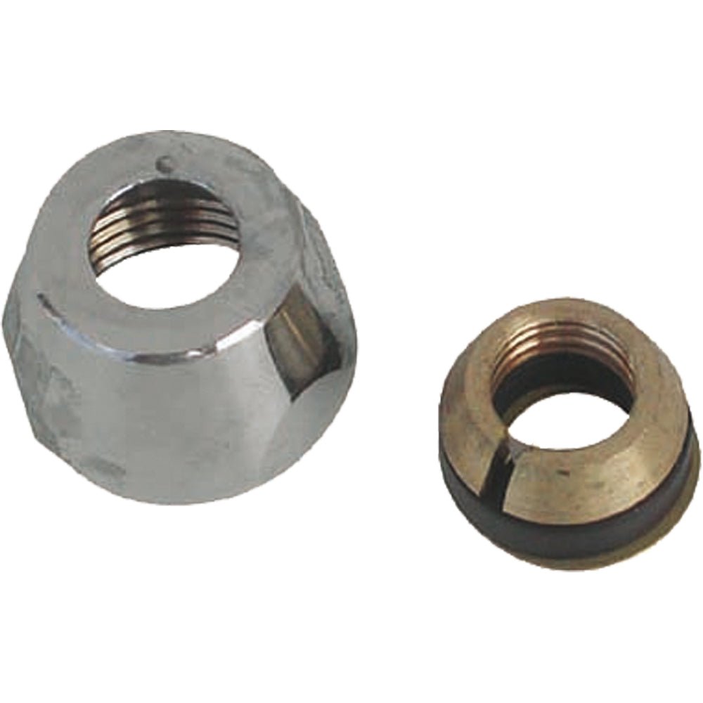 Calotta conica 3/8" completa 3 pezzi foro 10 - cromo - HD casa