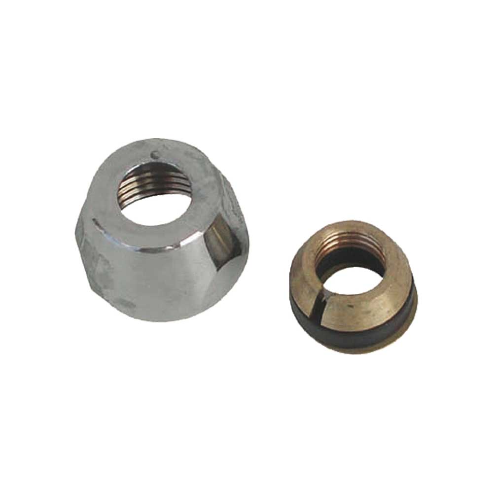 Calotta conica 3/8" completa 3 pezzi foro 10 - cromo - HD casa