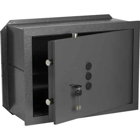 Cassaforte con chiave e combinazione meccanica art. 82210 CISA 420(L)x200(P)x300(H) mm, 2 cat. orizz - HD casa